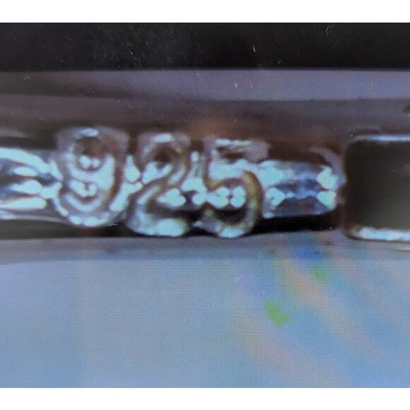 925 Sterling Silver Crystal Flower Drop Earrings Vintage Snowflake Design - Picture 3 of 3